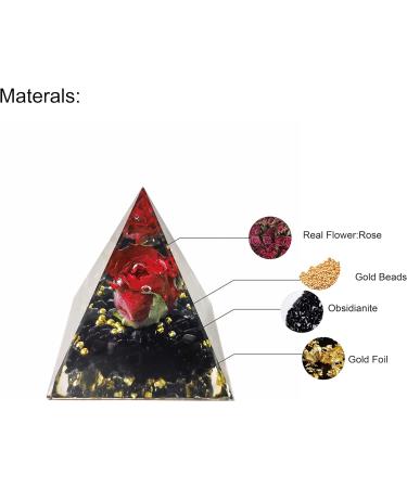 VNSTKWW Moonstone Orgone Pyramid - Crystal Energy Tower for Reiki Chakra Healing - Black Flower of Life Orgonite Pyramid - Buy Online on GoSupps.com