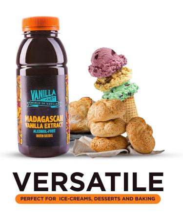 Vanilla Mart Madagascan Bourbon Vanilla Extract Alcohol-Free with Seeds (250ml) - Buy Online on GoSupps.com