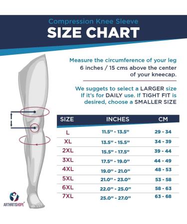 ArthritisHope Knee Brace - Compression Sleeve for Knee Pain Relief - Ideal for Running, Weightlifting, Arthritis, Osteoarthritis, Rheumatoid Arthritis, ACL - Unisex Black XXXXXXX-Large - Buy Online on GoSupps.com