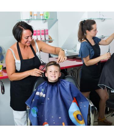 Aethland Kids Haircut Cape - Professional Waterproof Barber Cape for Kids & Adults | Salon Cape Cloak for Hair Stylist | Space Rocket Design - Buy Online on GoSupps.com