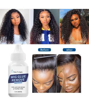 Wig Glue Remover Water-based Wig Remover for Lace Wig Adhesive Hair Extension Glue Remover Glue Gentle on Skin No Greasy Easy to Clean Hair Extension Remover for Lace Front Wig and Poly Hairpieces - Buy Online on GoSupps.com