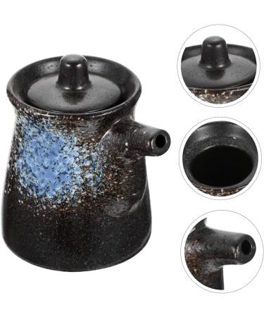 Zerodeko 3pcs Soy Sauce Pot Vinegar Pot Soya Sauce Dispenser Sauce Pan with Lid Salad Dressing Oil Cruet Salt Vinegar Container Maple Syrup Dispenser Seasoning Ceramics Bottle 10X8.5X7CMx3pcs Bluex3pcs - Buy Online on GoSupps.com