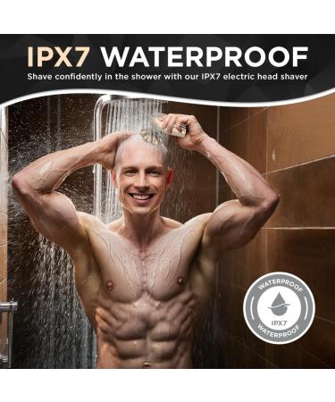 Buy 7D Electric Head Shaver for Bald Men - Waterproof Rechargeable Rotary Razor with LED Display | 5-in-1 Quality Shaving Solution - Buy Online on GoSupps.com