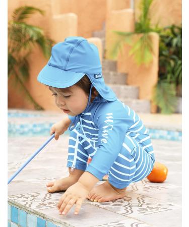 weVSwe Baby Toddler Boy Swimsuit UPF 50+ Sun Protection Rash Guard Swimwear | Crotch Zipper | Blue | 2 Years - Buy Online on GoSupps.com