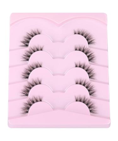 3D Curly Half False Eyelashes by Focipeysa - Natural Look Cat Eye Wispy Lashes with Clear Band - Pack of Fake Lashes (F05) - Buy Online on GoSupps.com