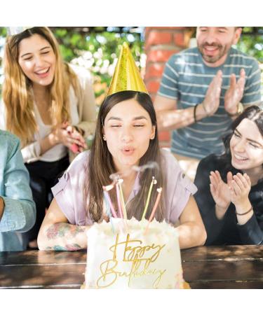 6Pcs Happy Birthday Cake Toppers Mirror Acrylic Cake Topper Glitter Gold Cake Topper Side Cake Decorations Happy Birthday Cupcake Toppers for Kids Birthday Cake Decor Birthday Party Supplies - Buy Online on GoSupps.com