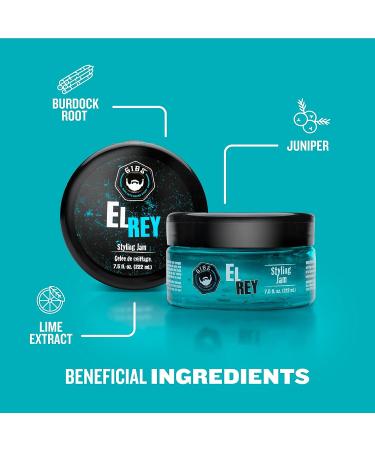 GIBS GROOMING El Rey Styling Jam for Men Blue 7.5 Fl Oz - Pack of 1 - Buy Online on GoSupps.com