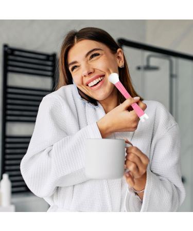 Buy U-Shaped Nose Contour Brush | Dual End Makeup Brush for Sculpting Cheekbones | Pro Contour Duo Brush - Pink - Buy Online on GoSupps.com