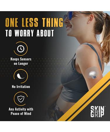 Skin Grip CGM Patches for Guardian Sensor 3 (20-Pack) - Waterproof & Sweatproof Adhesive Tape for 10-14 Days - Clear, Continuous Glucose Monitor Protection - Buy Online on GoSupps.com