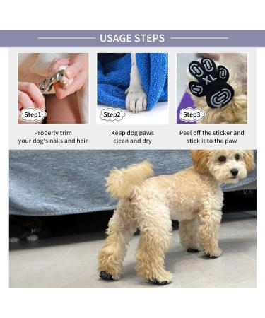 Wolancy 24 Pieces Dog Paw Protector - Anti-Slip Stickers for Traction on Hardwood Floors Self-Adhesive Foot Pads - 6 Sets M - Buy Online on GoSupps.com