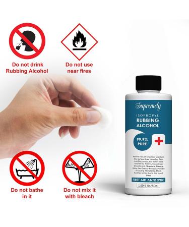Supremely Multipurpose Rubbing Alcohol 99.9%: Disinfectant Cleaner and First Aid Essential Pharma Grade 50 ml (Pack of 1) CAP - Buy Online on GoSupps.com