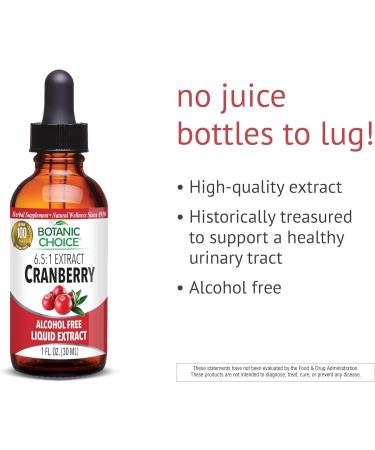 Botanic Choice Alcohol Free Liquid Extract Herbal Supplements Cranberry 1 Ounce - Buy Online on GoSupps.com