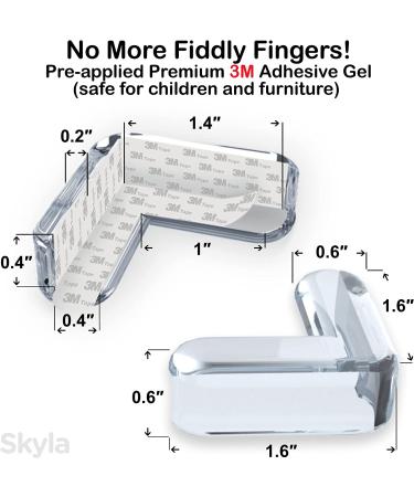 Clear Edge Bumpers (20-Pack) Corner Protectors for Baby Safety from Table Corners  Best High Resistant Furniture Corner Bumper  Child Proof Rubber Cabinet Cushion Cover  Plastic Covers 20 Count (Pack of 1) - Buy Online on GoSupps.com
