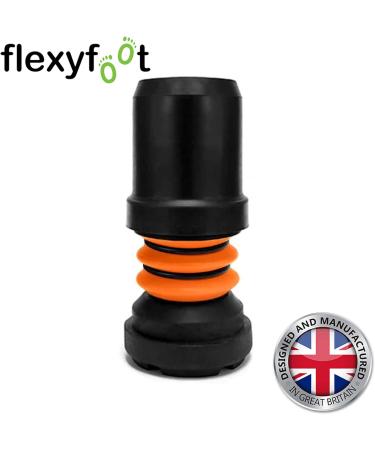 Flexyfoot Shock Absorbing Crutch Ferrule 16mm - Black - Pack of 1 - Improve Grip, Safety & Comfort - Buy Online on GoSupps.com