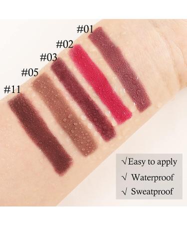 Boobeen Matte Lipstick Pencil - High Pigment, Waterproof Lip Crayon Stick for Women - Smooth Makeup Finish - Non-Fade Matte Lip Stain 01 - Buy Online on GoSupps.com
