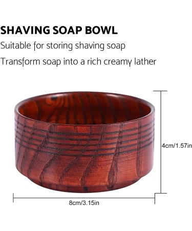 Natural Wooden Shaving Soap Bowl Cup for Men - Handcrafted Shaver Cleansing Tool - Buy Online on GoSupps.com