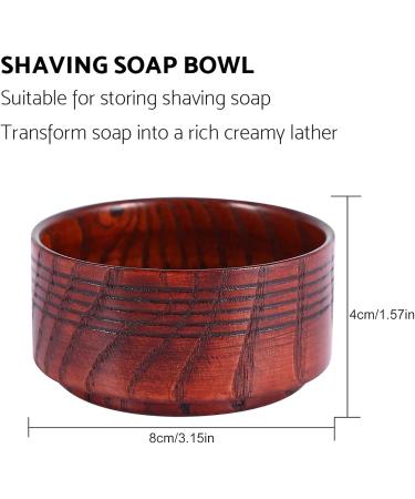 Hspemo Wooden Shaving Soap Bowl - 8x8x4 | Essential Tools for Men - Perfect for Razors & Foam Cleaning - Buy Online on GoSupps.com