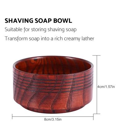 Natural Wooden Shaving Soap Bowl - 8x8x4 Cream Soap Dish for Men | Eco-Friendly Razor Cleaning Tool - Buy Online on GoSupps.com