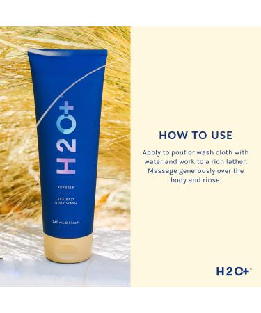 Sea Salt Body Wash by H2O+ | Refreshing Oceanside Scent | Aloe Vera & Vitamin E | Paraben-Free - Buy Online on GoSupps.com