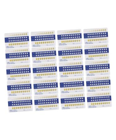 Healifty 1 set 20 pieces tooth colored card tooth colored tooth card tooth color scale bleached color scale tooth color scale tooth color scale PVC course colorimetric blue 1 piece (1 Pack)