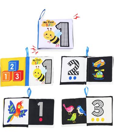 Kilpkonn Baby Fabric Book Toy | Montessori Mirror & Crawl Toys for 0-6 Months | Black & White Baby Prone Play - Buy Online on GoSupps.com