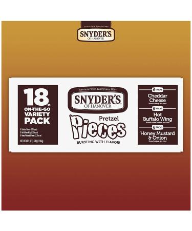 Snyderâ€™s of Hanover Pretzel Pieces Variety Pack - 18 Individual 2.25 oz Bags - Buy Online on GoSupps.com