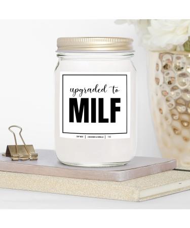YouNique Designs Milf Pregnant Wife Candle - 7oz Pregnancy Gift for First-Time Moms | Soy Vegan Aromatherapy (Lavender & Vanilla - Buy Online on GoSupps.com