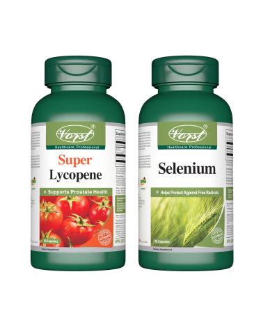 VORST Premium Lycopene 60 Capsules and Selenium 90 Capsules (Combo Bundle 2 Bottles)