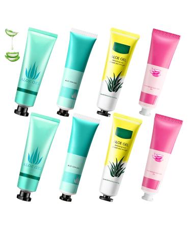 PPPanYiDi 8PCS Organic Aloe Vera Gel for Face Moisturizing After Sun Lotion Refreshing Pure Aloe Vera Lotion Hydrating Travel Size Aloe Vera Gel for Hair Skin Body After Sun Care and After Wax Care