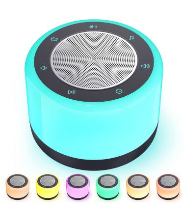 White Noise Machine for Sleeping Baby Kids, Sound Machine with Night Light, 16 Sounds
