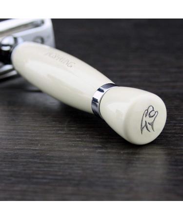 DE Safety Razor - Ivory Color Handle & Original Brass Handle | Premium International Shipping - Buy Online on GoSupps.com