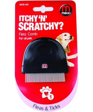 Mikki Dog Puppy Cat Compact Flea Comb | Effective Flea Dust Lice Removal Brush for Small, Medium & Large Pets - Buy Online on GoSupps.com