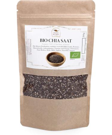 Organic Chia Seeds - Superfood Whole Grain Gluten-Free Perfect for Smoothies & Baking - 200g - Buy Online on GoSupps.com