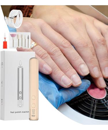 Electric Nail File for Acrylic Nails - Electric Nail File Set | Compact Portable Nail Drill Kit Hand Foot Care Tool for Acrylic Gel Nails Khaki English Version - Buy Online on GoSupps.com