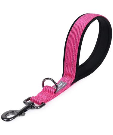 Vivaglory dog leash short short traffic leash for dogs short training lines for medium -sized and large dogs 32cm length 2.5 cm wide pink 32 cm pink pink