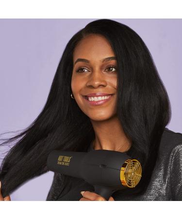 HOT TOOLS Pro Signature 1875W Turbo Ionic Hair Dryer in Black/Gold | Professional Salon Quality - Buy Online on GoSupps.com