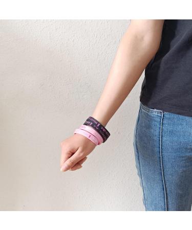 5 Pack LuxglitterLin Sport Medical Alert ID Silicone Bracelet - Breast Cancer Awareness Wristbands - Buy Online on GoSupps.com