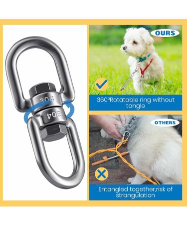 Barporary 3m Dog Cable Runner - Durable Stainless Steel for Large Dogs up to 120lbs | Lockable Hooks & Violet Design - Buy Online on GoSupps.com