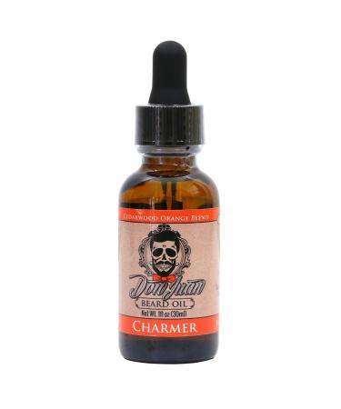 Don Juan Charmer Beard Oil And Conditioner - 100% Organic - Unique Blend Of Natural Oils Jojoba Argan Vitamin E And More - Cedarwood And Orange - Naturally Scented 1oz