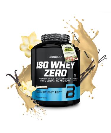 BioTechUSA Iso Whey Zero | Premium Whey Protein Isolate | Grass-Fed | Enzyme-Free | Sugar- and Gluten-free 1816 g Vanille