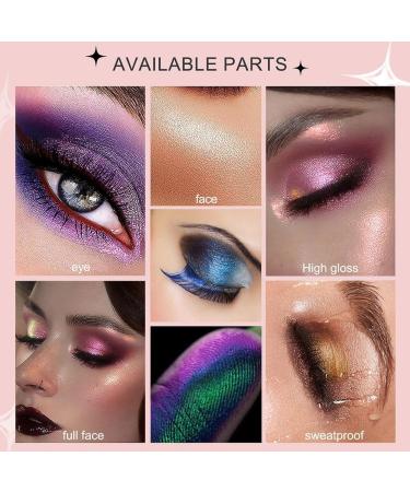 Holographic Glitter Eyeshadows Highly Colored Eye Shadow Multichrome Eyeshadows Makeup Cosmetics Eye Shadow Plate Multi-Dimensional Eye Makeup Eyeshadow for Women Girls 1pcs # 01 - Buy Online on GoSupps.com