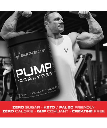 Pump-ocalypse Blood Raz | Nitric Oxide and L Arginine Supplement with Citrulline Malate GlycerPump | Ultimate N.O. Booster | Lean Muscle Support for Blood Flow Vascularity Hydration and Endurance - Buy Online on GoSupps.com