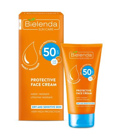 Bielenda Sun Care High Protection Spf 50 Cream - 50 ml Sunscreen 50 Sun_protection_factor Water Resistant Chlorine Resistant Moisturizing For Face