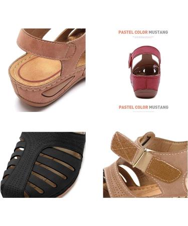 Stylish Women's Ethno-Style Sandals - Comfortable Wedge Heel Flip-Flops for Indoor & Outdoor | Waterproof Flower Design - Size 37 EU - Buy Online on GoSupps.com