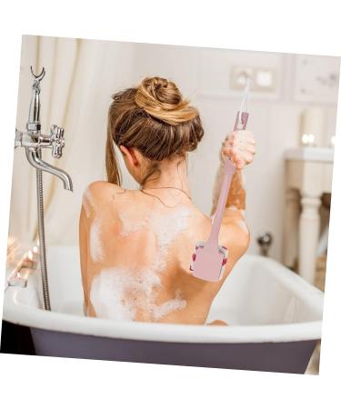Healeved Bath Brush Shower Loufah Sponge Tub Cleaner | Exfoliating Body Brush with Handle | Spa Shower Supply 36X9CM - Buy Online on GoSupps.com