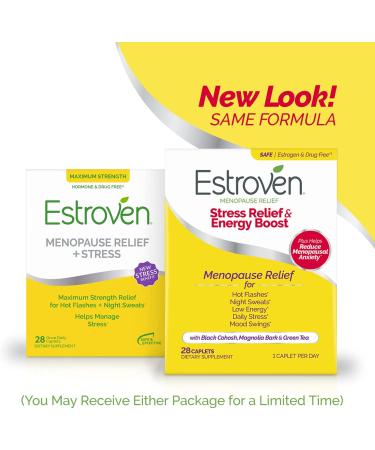 Estroven Maximum Strength Menopause Relief + Energy | 28 Once Daily Caplets - Buy Online on GoSupps.com