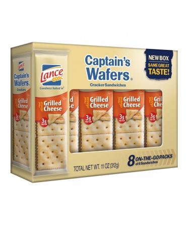 Lance Captains Wafers Crackers Grilled Cheese 8 Count - Pack of 3 | Delicious Snack Option - Buy Online on GoSupps.com