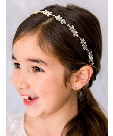 Sweetv Flower Girl Headband - Princess Crystal Hairpiece for Wedding, Birthday Party, First Communion - Buy Online on GoSupps.com