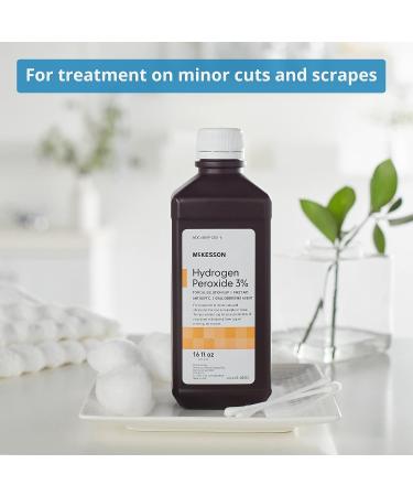 McKesson Antiseptic Hydrogen Peroxide 3% Strength 16oz Bottle - 16 Fl Oz - Buy Online on GoSupps.com