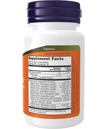 Now Foods ChewyZymes - Natural Berry Flavor, 90 Chewables for Digestive Health - Buy Online on GoSupps.com